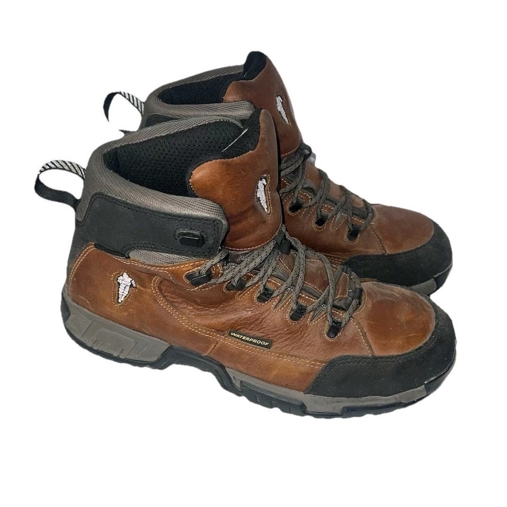 Michelin HydroEdge Steel Toe Waterproof Work Boots Mens 13 Brown XHY662 EH
